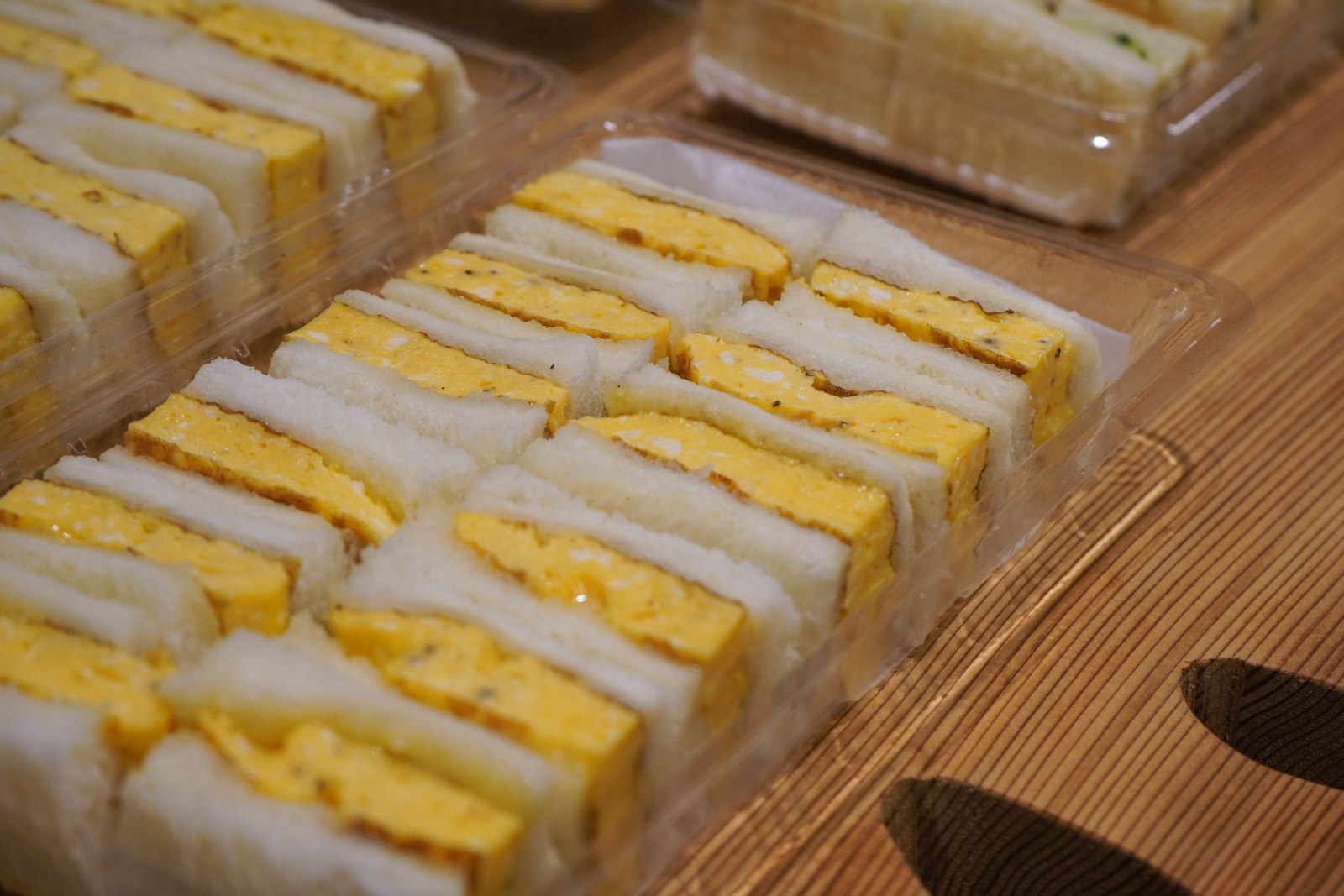 Wrapped Japanese egg sandwiches (tamago sando)