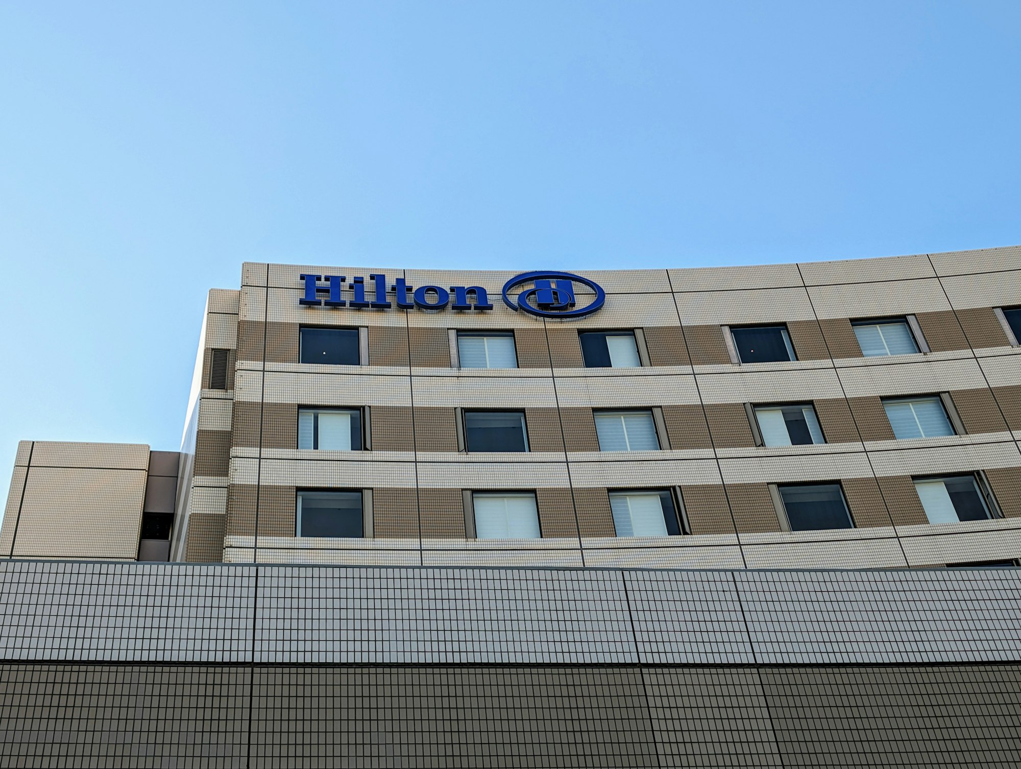The Hilton Tokyo Bay hotel building in Maihama, one of the official hotels near Tokyo Disney Resort