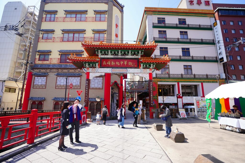 The red gate of Nagasaki Shinchi Chinatown