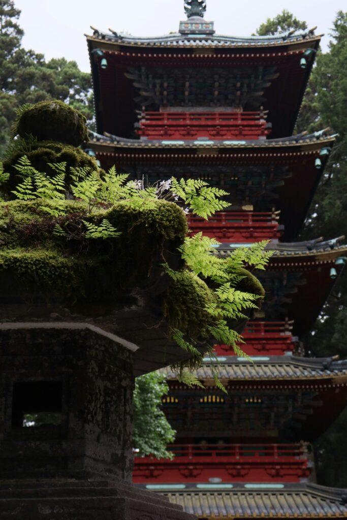 The red five-story pagoda at Nikko Toshogu Shrine