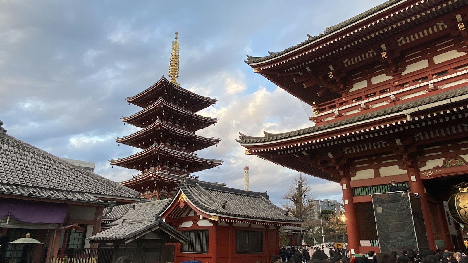 Five-story pagoda at Senso-ji Temple in Asakusa, Tokyo